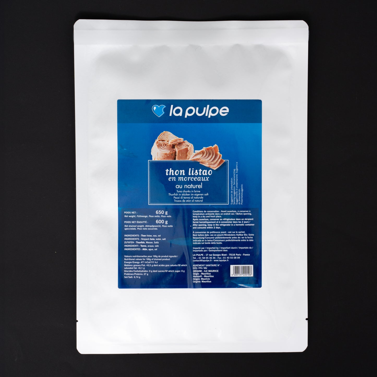 THON LISTAO MORCEAUX POCHE 600G